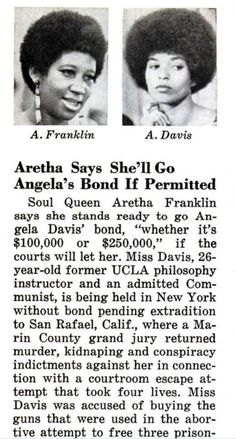 an old newspaper article with two black women