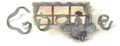 a drawing of a woman sitting on a window sill