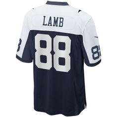 Prove you are the #1 fan of the Dallas Cowboys with this CeeDee Lamb Alternate Game team jersey from Nike! It features bold graphics and a tailored design that makes it easy to get the look of a tried and true Dallas Cowboys fan. You'll love paying homage to your favorite NFL squad in this top-notch jersey!Prove you are the #1 fan of the Dallas Cowboys with this CeeDee Lamb Alternate Game team jersey from Nike! It features bold graphics and a tailored design that makes it easy to get the look of Nike Team Jersey With Logo, Nike Football Season Sports Jersey, Blue Sporty Tops For Fan Events, Sporty Blue Tops For Fan Events, Blue Jersey For Sports Season Fan Merchandise, Nike Football Season Jersey, Sports Fan Jersey With Team Logo, Nike Team Spirit Jersey For Sports Events, Team Logo Jersey For Fan Merchandise