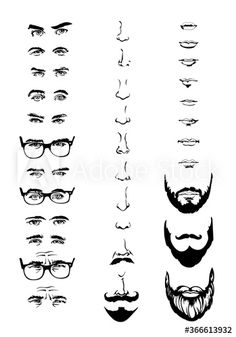 a set of hipster glasses and mustaches