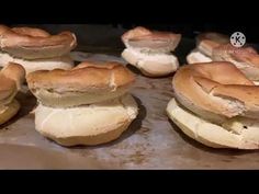 some very tasty looking bread rolls on a table