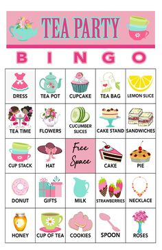 a pink and green tea party game