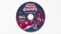 a cd disc with the title super mario galaxy written in english and japanese on it