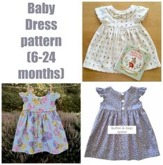 baby dress pattern 16 - 24 months with instructions to sew and sew them