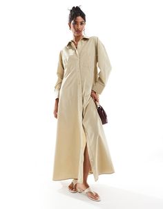 Dress by ASOS DESIGN For brunch and beyond Spread collar Button-through front Long sleeves Seam details Oversized fit Queen Esther, Maxi Shirts, Maxi Shirt Dress, Sweaters And Leggings, Satin Slip Dress, Maxi Dress Trend, Tea Dress, Workwear Dress, Skirts For Sale