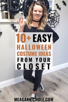 Costume Ideas From Your Closet, Quick Diy Halloween Costumes, Diy Adult Halloween Costumes, Easy Halloween Costume Ideas, Costumes Faciles, Top 10 Halloween Costumes, Easy Halloween Costumes For Women, Fashion Costume Halloween, Quick Halloween Costumes