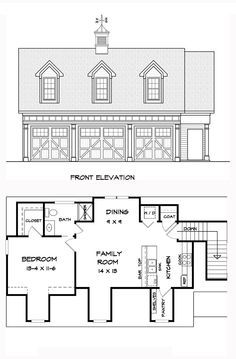 two story house plans with garage and living room