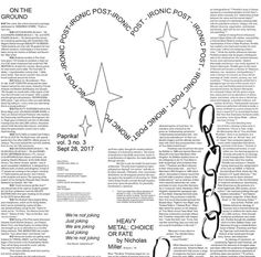 the front page of a newspaper with an image of a chain in the shape of a heart