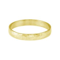 A simple 14K gold band. You can wear it alone or stack it with others. Wear it as a thumb ring. It also makes a great ceremony or commitment band. It can be customized with engraving or stones too. I make a hammered version and a smooth version.Details:- Choose from 14K white, rose or yellow gold- Choose a hammered or smooth texture- It's 3mm wide- It's made to order and ships within 7-10 days- Ships through USPS priority mail in a gift boxFor larger sizes please contact me for current pricing. Gold Stackable Rings In Recycled Gold, Gold Heirloom Stackable Rings With Thick Band, Heirloom Gold Stackable Rings With Thick Band, Heirloom Gold Stackable Thick Band Rings, Yellow Gold Thick Band For Promise Ring, Wedding Stackable Rings With Thick Band, Dainty Stackable Wedding Rings With Thick Band, Yellow Gold Stackable Rings Smooth Bezel As Gift, Gold Recycled Gold Promise Ring Bands