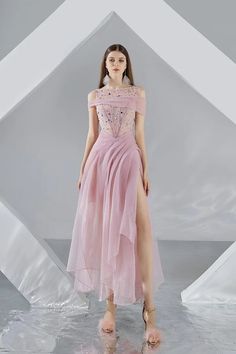 Zariyah Slit Open Shoulder Organza Midi Dress | MEAN BLVD Organza Midi Dress, Elegant Silk Dresses, 2024 Dresses, Happy Clothes, Mean Blvd, Twisted Dress, Ruffles Fashion, Linen Maxi Dress, Barbara Palvin