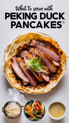 Chinese Pancakes Duck, Asian Pancakes, Stir Fried Cabbage Recipes, Peking Duck Pancakes, Duck Pancakes, Side Dish Ideas, Veggie Spring Rolls