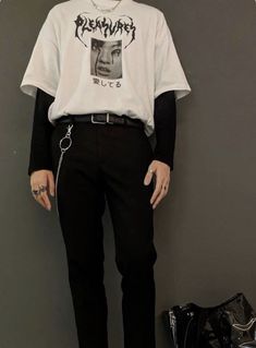 streetwear edgy Eboy Aesthetic Outfits Men, E Boy Style, E Boy Outfits, Eboy Aesthetic Outfits, Eboy Outfit, Moda Grunge, Aesthetic Outfits Men, E Boys, Polarr Code