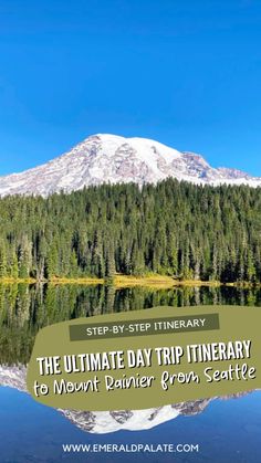 the ultimate day trip itinerary to mount rainier from seattle