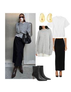 Elevated basics layered for an effortless chic winter work outfit. [Inspo source unknown] Winter Work Outfit, Working Wardrobe, Winter Work, Elevated Basics, Source Unknown, Winter Outfits For Work, Work Looks, Effortless Chic, Black Outfit