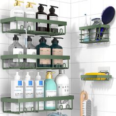 the shelves are filled with different types of personal care products