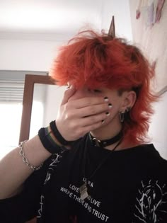 Red Hairstyles, Mullet Haircut, Aesthetic Red, Hair Stylies, Alternative Hair