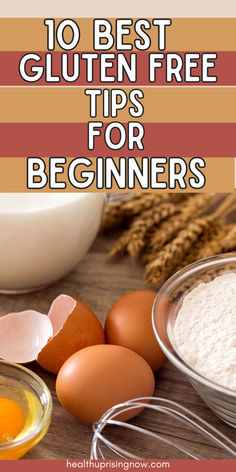 Baking ingredients including gluten free flour Becoming Gluten Free, Gluten Free What To Avoid, Gluten Free For Dummies, Easy Dairy Free And Gluten Free Recipes, How To Quit Gluten, Gluten Sensitive Recipes, New To Gluten Free, How To Go Gluten Free Tips