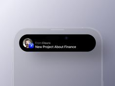 the new project about finance button is displayed on an iphone's display screen,