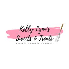 the logo for kelly lygon's sweets and treats, which is designed to look