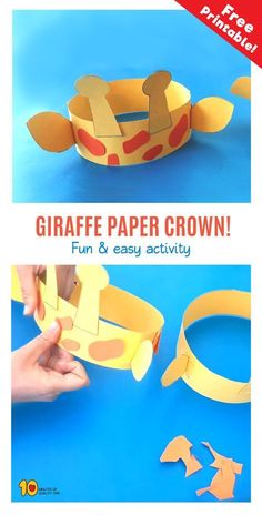 the instructions for how to make a paper crown and other crafts that are also made out of cardboard