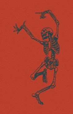 a drawing of a skeleton dancing