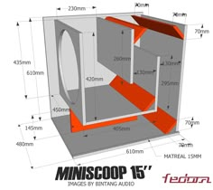 the miniscop 15'storage unit is shown with measurements