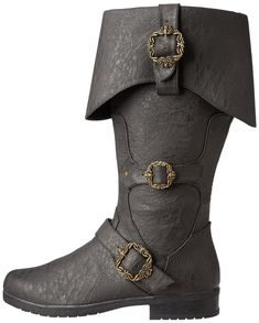 PRICES MAY VARY. High-Quality Costume Boots: These high-quality costume boots are awesome for Halloween outfits or DIY cosplay. Made from 100% Polyurethane, they're ideal for a DIY pirate costume during the holiday season Detailed Design With Buckles: Featuring three buckles, these costume boots come in black or brown. They're ideal for DIY cosplay, LARP events, and comic con. Stand out with these detailed pirate boots for men Fun And Easy To Wear: Ideal for pirate, pioneer, military, and sword Pirate Costume Diy, Black Halloween Costumes, Steampunk Boots, Adventure Shoes, Pirate Boots, Ellie Shoes, Cosplay Boots, Engineer Boots, Victorian Costume