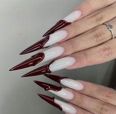 Cowboy Nails, Shiny Nails Designs, Emerald Nails, Long Stiletto Nails, Long Stiletto, Swarovski Nails, Gel Nails Diy, Nails Only, Melted Chocolate