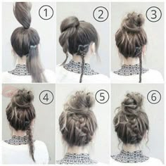 Quick Hairstyles For School, Sanggul Modern, Fishtail Braid, Fast Hairstyles, Peinados Fáciles Para Cabello Corto, Work Hairstyles, Trik Fotografi, Quick Hairstyles