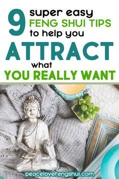 a buddha statue with the text 9 super easy ways to help you attract what you really want