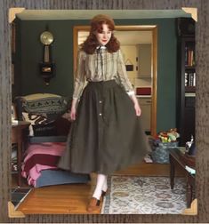 Rachel Maksy Outfits, Academia Clothing Aesthetic, Vintage Outfits 1940s, 40s 50s Fashion, Angela Clayton, Vintage Aesthetic Outfits, Academia Looks, Craft Clothes, Womens Skirt Outfits