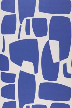 an abstract blue and white painting with squares