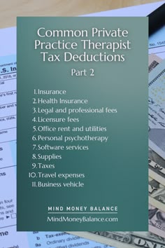 Money Balance, Future Therapist, Business Expenses, Llc Business, Counseling Office