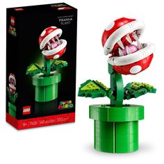 the lego plant has been designed to look like it is floating