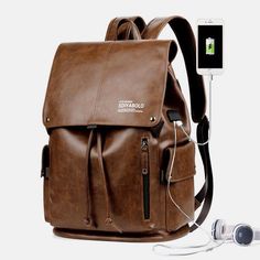 Description:Gender:MenPattern:Solid ColorMaterial:Faux LeatherColor:Black,Brown,CoffeeClosure Type:StringSize:MStyle:Retro,Business,Outdoor,VintageFunction:Waterproof,Wear-resistance,BreathableBags Structure:Interior Slot Pocket,Cell phone Pocket,Interior CompartmentBag Capacity:13.3 Inch Laptop,4.7 Inch iPhone,4A Magazine,5.5 Inch iPhone,6.3 Inch Phone,5.8 Inch PhoneDetail In Size:(1cm=0.39inch)Bag Height:46cm/18.11''Bag Width:32cm/12.59''Bag Thickness:18cm/7.08''Package Included:1*Bag Disclaim Faux Leather Bags, Leather Bags For Men, Modern Hipster, Laptop Backpack Mens, Computer Bags, Leather Travel, Bag Travel, Men's Backpack, Laptop Backpack