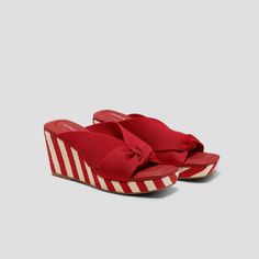 Square-Toe Wedge Sandals (Laura), RUBY  RED, EU35 Comfortable Footwear, Recycle Plastic Bottles, Red Shoes, Medical Professionals, On Vacation, Sandals Summer, Ruby Red, Wedge Heels, Sliders