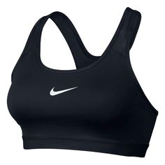 Nike Womens Pro Classic Padded Sports Bra Black/White Front Black Sports Bra Outfit, Nike Pro Bra, Nike Bra, Sports Bra Outfit, Bra Outfit, Cute Sports Bra, Medium Support Sports Bra, Nike Workout, Nike Sports Bra