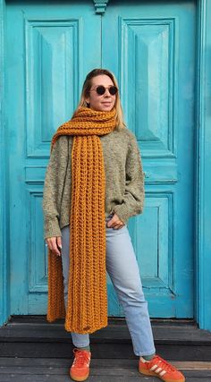 ✈️FREE EXPRESS SHIPPING FOR USA Our winter ultra soft and large scarf is completely handmade. To keep you warm in winter  You can join the plus size fashion with our carefully prepared scarves. This thick wool scarf, inspired by the latest trends, adds a stylish style to your clothes in cold weather. Scarf colour is mustard Sizes: Width: 29cm Height: 240cm METARIAL Yarn 75% Premium Acrylic / 25% Wool We help stray animals with every product you order from us. WASHING It should be washed by hand Thick Wool Scarf, Chic Scarf, Super Scarf, Chic Scarves, Chunky Scarf, Chunky Scarves, Thick Wool, Large Scarf, Long Scarf