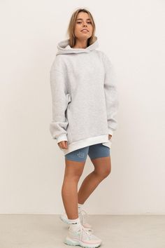 Melange Plain Oversized Fleece Hoodie With Pockets Trendy | Etsy Cozy Fit Hoodie, Sporty Fleece Hoodie With Drop Shoulder, Oversized Drop Shoulder Hoodie In Athleisure Style, Oversized Hoodie For Winter Loungewear, Gray Comfy Hoodie Sweatshirt, Comfy Oversized Hoodie Sweatshirt, Cozy Gray Hoodie, Oversized Fleece Hoodie In Sporty Style, Oversized Comfy Hoodie With Drawstring