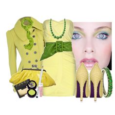 Yellow ruched dress with yellow and green Yellow And Green, Designer Clothing, Designer Clothes, Shoe Bag, Perfect Clothing, Outfit Accessories, For Women