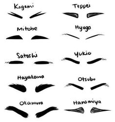 an image of different types of eyes with the words written in each eyelide