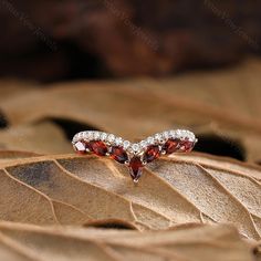 a close up of a ring on a leaf