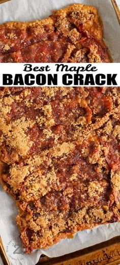 Try drizzling Bacon Crack with chocolate, or mix some bourbon into the maple syrup. Maple bacon crack is an appetizer or dessert worth making. #ourzestylife #baconcrack #maplebaconcreackrecipe #dessert #appetizer #recipe #maple #bites #crescentrolls #snacks #candy #toffee #christmas Maple Bacon Fudge Recipe, Bacon Brittle Recipe, Bacon Dessert Recipes, Toffee Christmas, Bacon Desserts, Bacon Recipes Appetizers, Bacon Snacks, Bacon Seasoning