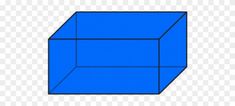 a blue box is shown in the shape of a rectangle, with no background