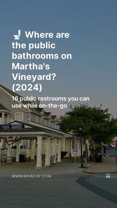 Navigating Martha's Vineyard can be tough without knowing where the public restrooms are. Our 2024 guide lists 16 locations by town, including seasonal and year-round options. Find the full guide at MVacay.com for more info. Oak Bluffs, Martha’s Vineyard, Public Bathrooms, Public Restroom, Beach Road, Travel Itinerary Template, Information Center, Martha's Vineyard, Marthas Vineyard