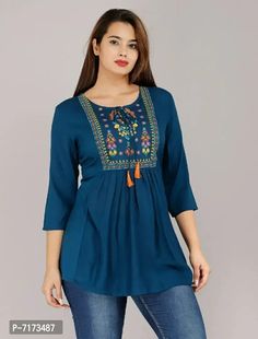 Alluring Blue Rayon Embroidered Short Kurta For Women

Size: 
S
3XL
M
L
XL
2XL

 Color:  Blue

 Fabric:  Rayon

 Pack Of:  Single

 Type:  Stitched

 Style:  Embroidered

 Design Type:  Short Kurti

 Sleeve Length:  3/4 Sleeve

 Occasion:  Casual

 Kurta Length:  Short

Within 6-8 business days However, to find out an actual date of delivery, please enter your pin code.

Alluring Blue Rayon Embroidered Short Kurta For Women Short Kurta For Women, Kurtis Tops, Kurta For Women, Hair Png, Casual Styles, Fashion Hub