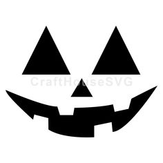 a black and white halloween pumpkin face