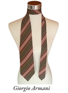 Corbata vintage armani Vintage Armani, Armani Collection, Khaki Green, Silk Ties