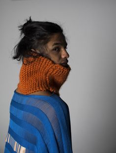 Ellie Eves Knitwear from the Glasgow school of art fashion show. Inspired by weird and wonderful 60s knitting magazines.photographer Natalia Poniatowska Knitted Scarf