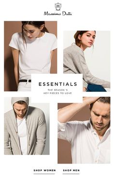 men's clothing and women's clothes are featured in this ad